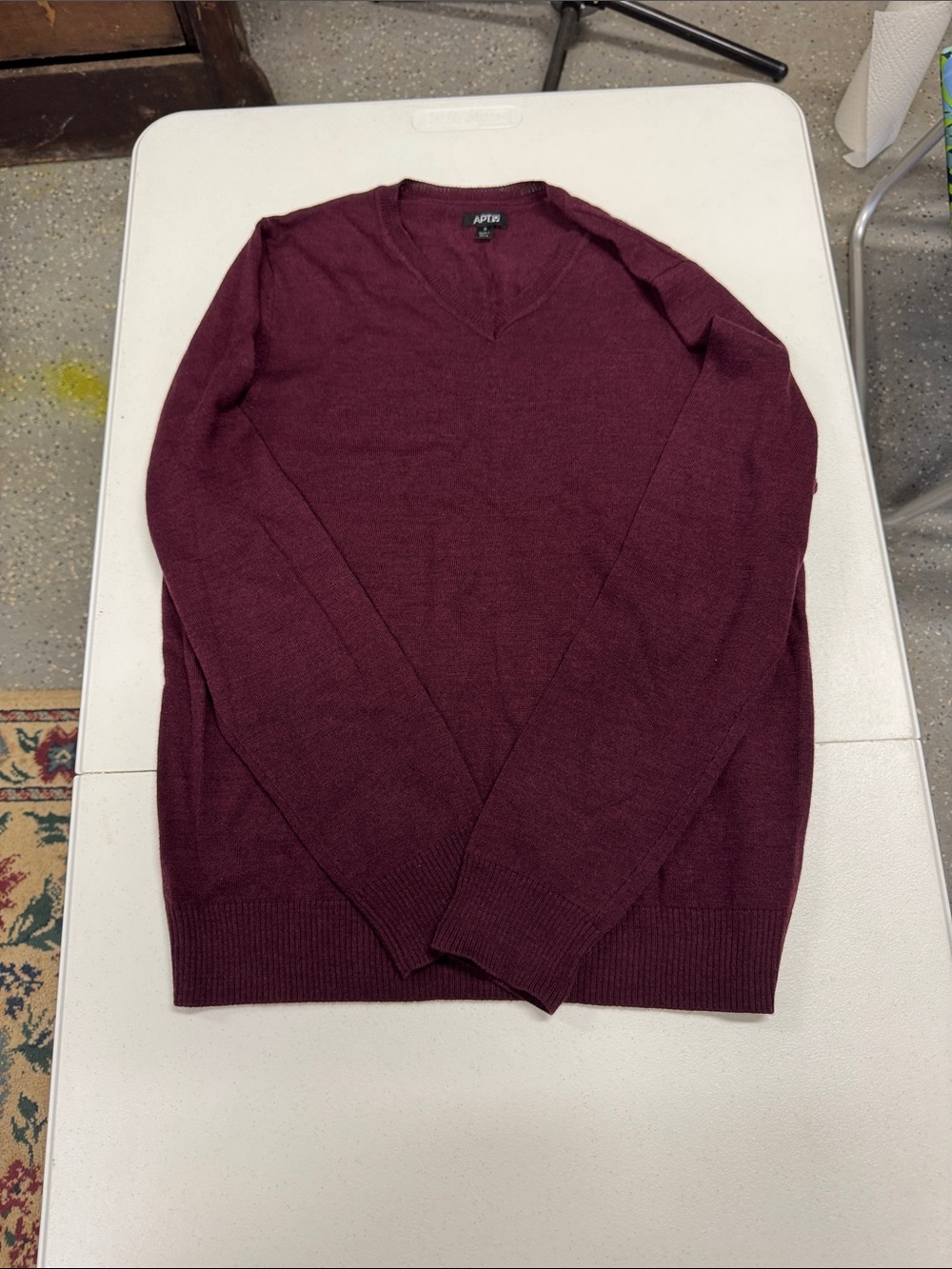 Apt. 9 Men's V-Neck Sweater - Burgundy